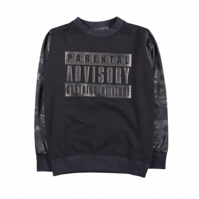 Džemperis "Parental Advisory" ar kamuflāžas elementiem